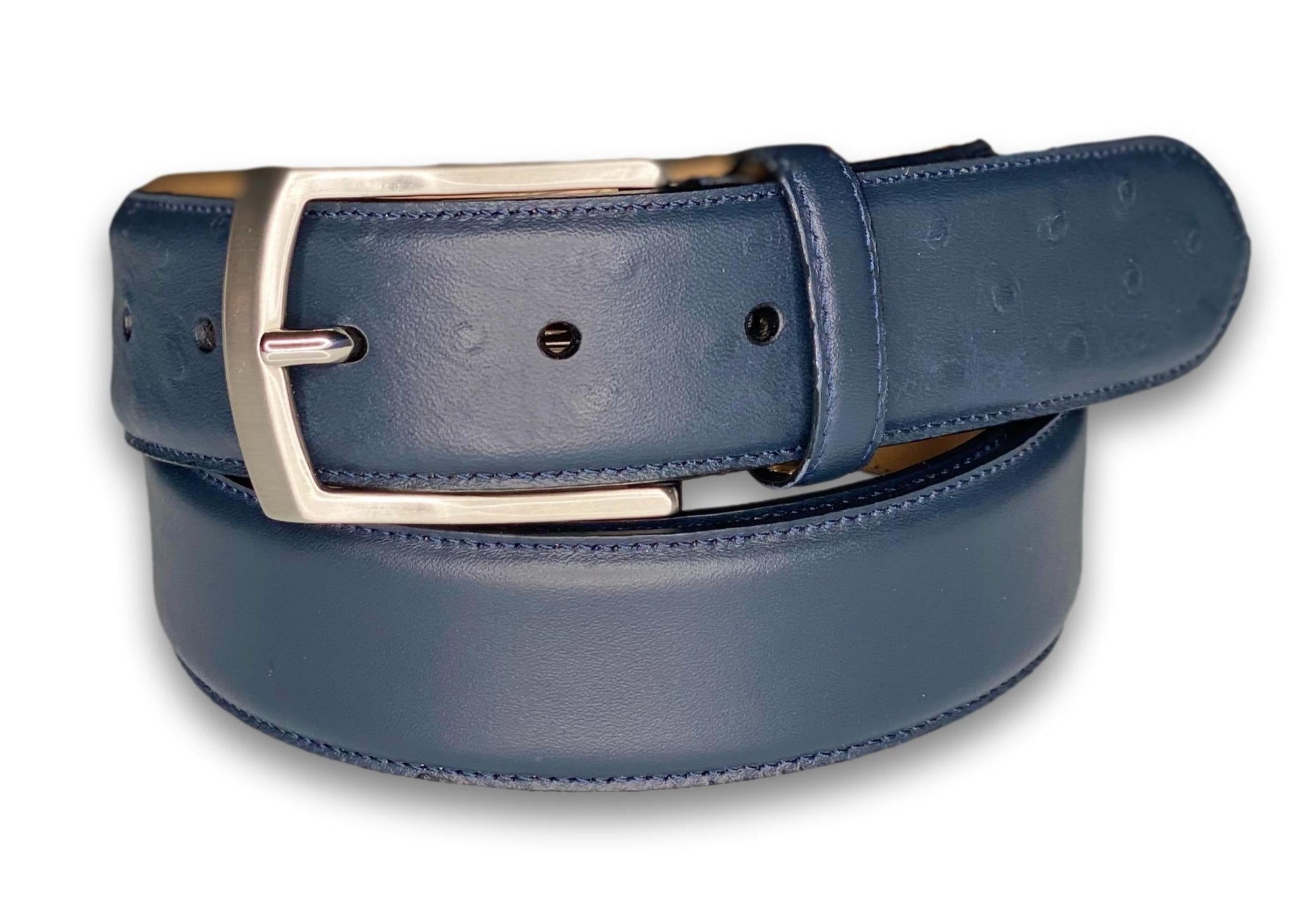 Stanford Leather Belt Ostrich embossed
