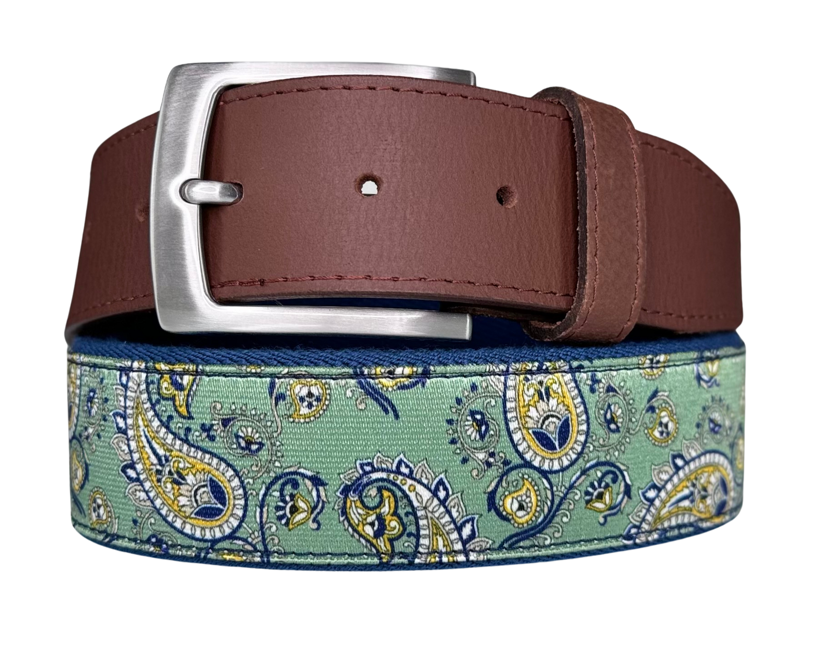 Flex Comfort Stretch Ribbon Belt Paisley