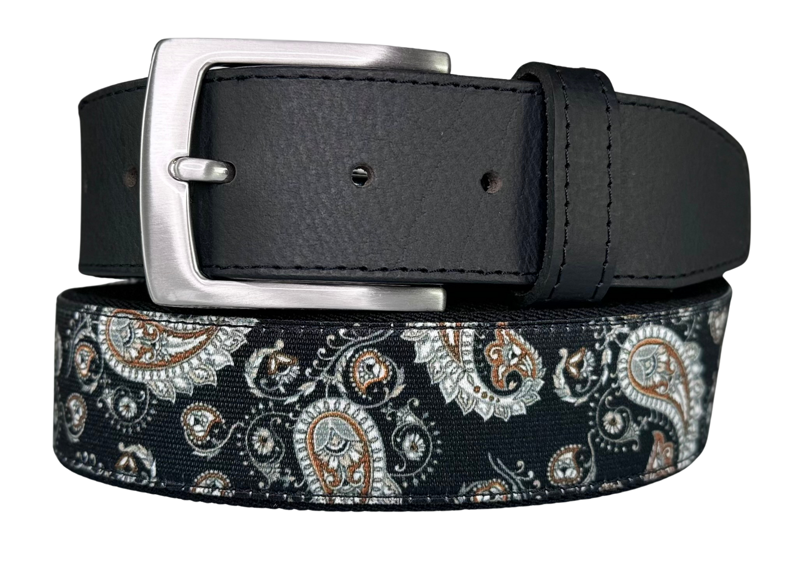 Flex Comfort Stretch Ribbon Belt Paisley