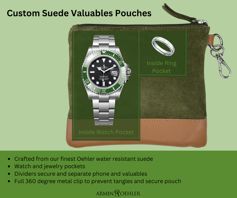 Valuable Pouch Dark Denim Suede