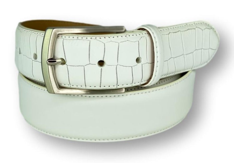 Cedar Crocodile Leather Belt 34