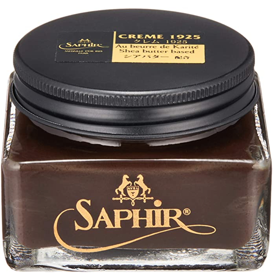 Tobacco Brown Cream Leather Shoe Polish Saphir Medaille d’Or Pommadier