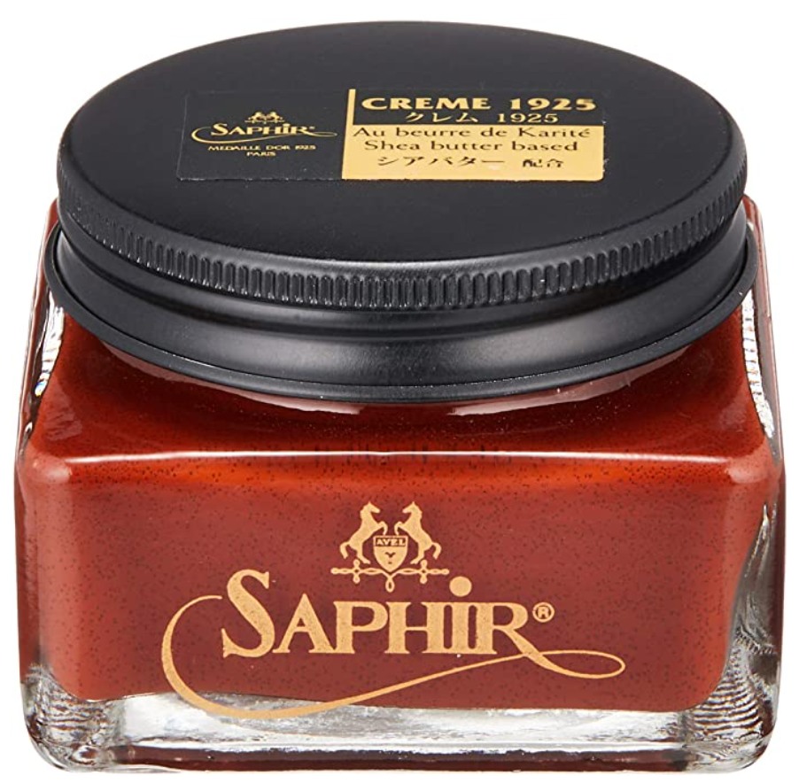 Cognac Brown Cream Leather Shoe Polish Saphir Medaille d Or Pommadier Oehler LLC